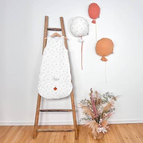 Ballon mural décoratif en gaze de coton Beige+Blanc+Blanc à pois or+Bleu+Camel+Écru+Gris+Rose+Terracotta+Vert de gris 47 - vertbaudet enfant 