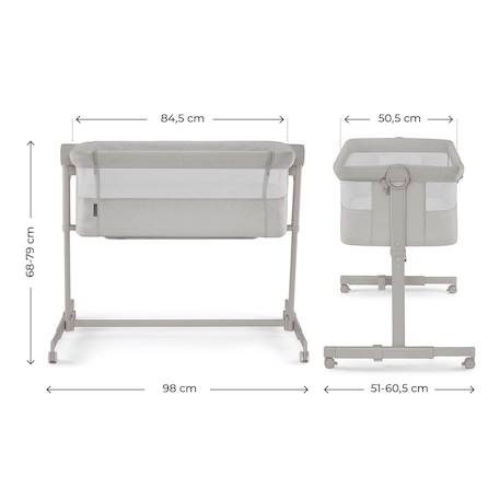 Lit bébé NESTEE UP 2 2 en 1 avec inclinaison du matelas, maille aérée et cadre en acier Beige+Gris 6 - vertbaudet enfant 