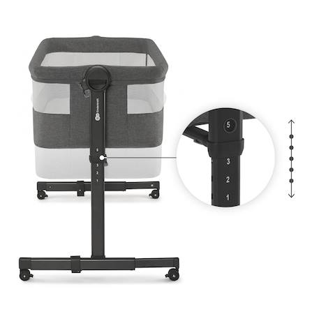 Lit bébé NESTEE UP 2 2 en 1 avec inclinaison du matelas, maille aérée et cadre en acier Beige+Gris 10 - vertbaudet enfant 