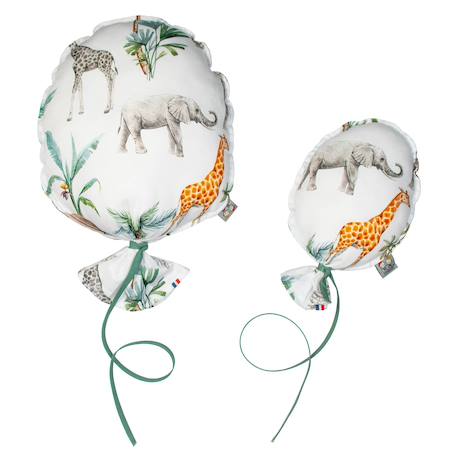 Ballon mural décoratif en coton imprimé 38cm Beige sidonia+Blanc+Bleu+Écru+Vert de gris 18 - vertbaudet enfant 