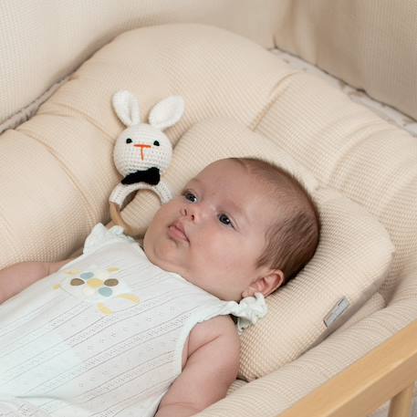 Coussin cale-tête ergonomique en coton nid d'abeille Beige+Bleu+Écru+Rose+Vert 2 - vertbaudet enfant 