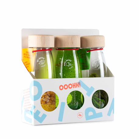 Lot de 3 bouteilles sensorielles Bleu+Multicolore+Rose+Vert 20 - vertbaudet enfant 
