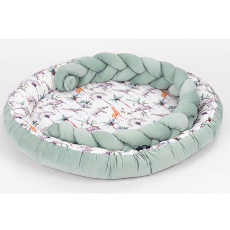 Tresse décorative 3 brins velvet Écru+Gris clair+Vert menthe 8 - vertbaudet enfant 