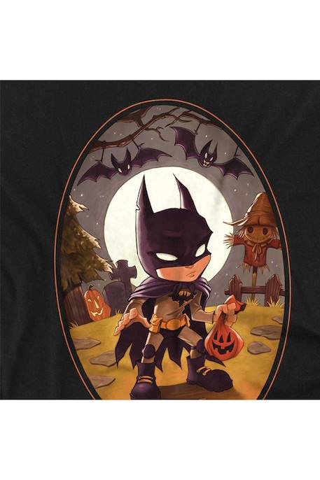 T-shirt halloween en coton peigné de qualité supérieure batman trick or treat Noir 3 - vertbaudet enfant 
