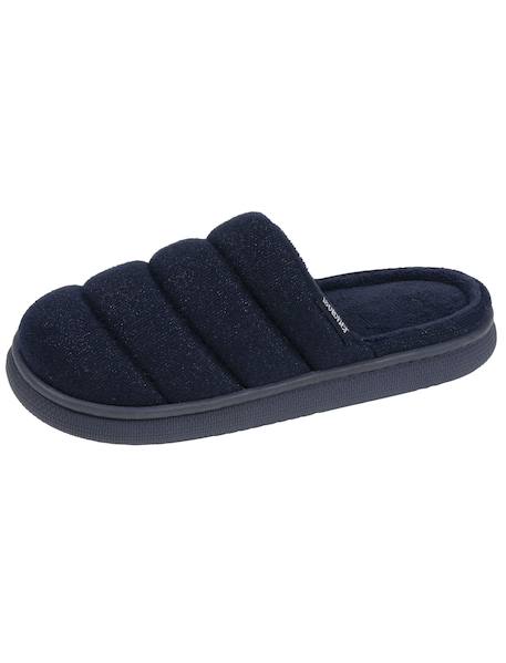 Chaussons mules microvelours semelle bloup extra confort Blush+Gris chiné+Léopard beige+Lilas+Marine 27 - vertbaudet enfant 
