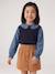 Pull col claudine lilas+marine+tomette 5 - vertbaudet enfant 