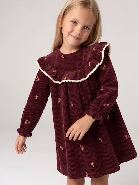 Robe fille manches longues prune 6 - vertbaudet enfant 