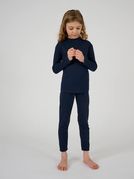 T-shirt thermolactyl côtes molletonnées Blanc+Bleu marine+Gris clair 5 - vertbaudet enfant 