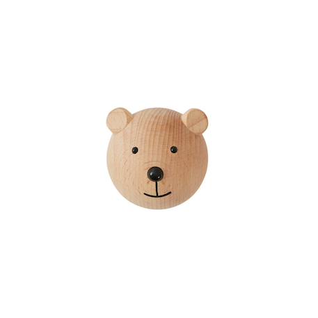 Patère en bois Mini Ours Beige 1 - vertbaudet enfant 