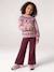Legging fille large doublé maille polaire marine+prune 8 - vertbaudet enfant 