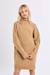 Robe en maille, col roulé Beige+Rose 4 - vertbaudet enfant 