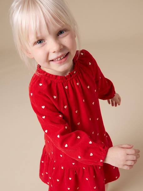 Robe enfant fille manches longues rouge 12 - vertbaudet enfant 