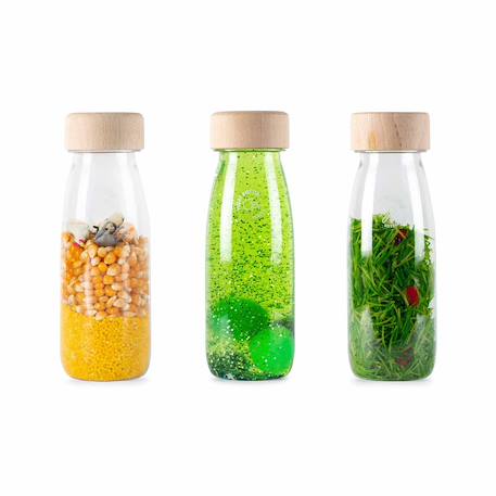 Lot de 3 bouteilles sensorielles Bleu+Multicolore+Rose+Vert 19 - vertbaudet enfant 
