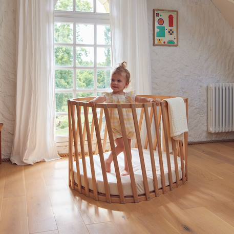 Lit bébé évolutif en bois naturel avec matelas LUGO Naturel 5 - vertbaudet enfant 