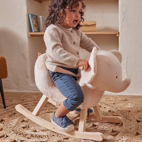 Eléphant à bascule pour bébé - bali Beige 5 - vertbaudet enfant 
