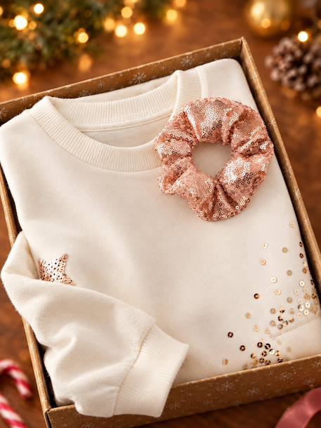 Sweat de Noël enfant fille écru 8 - vertbaudet enfant 