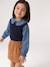 Pull col claudine lilas+marine+tomette 6 - vertbaudet enfant 