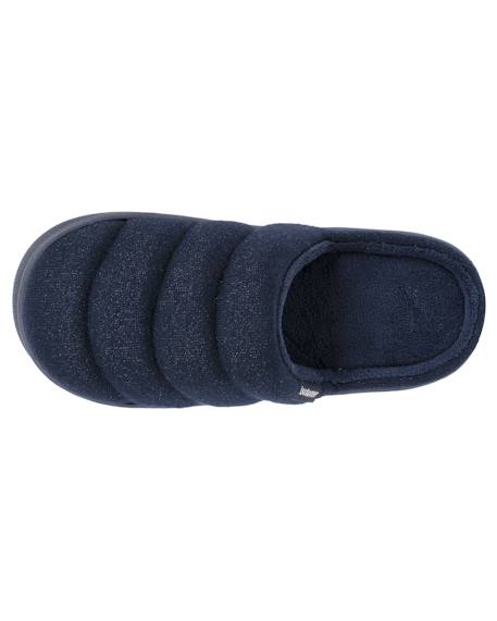 Chaussons mules microvelours semelle bloup extra confort Blush+Gris chiné+Léopard beige+Lilas+Marine 26 - vertbaudet enfant 
