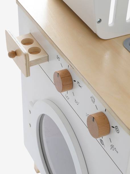 Machine à laver et à repasser en bois FSC® blanc 9 - vertbaudet enfant 