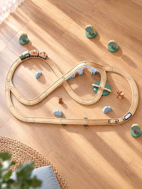 Circuit de train 55 pièces en bois FSC® bois 4 - vertbaudet enfant 