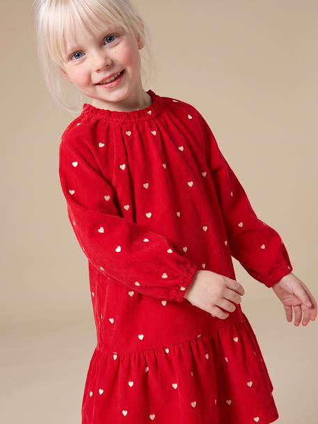 Robe enfant fille manches longues rouge 11 - vertbaudet enfant 
