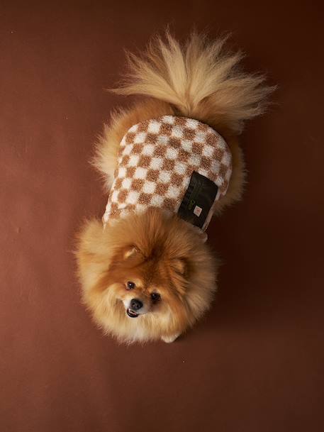 Manteau polaire chien beige+carreaux marron+kaki 10 - vertbaudet enfant 