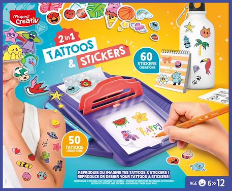 Station créative stickers et tatouages Multi-coloured 3 - vertbaudet enfant 