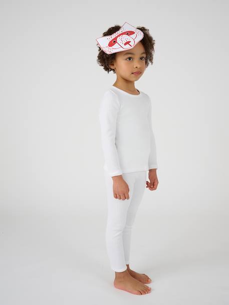 T-shirt thermolactyl côtes molletonnées Blanc pur+Bleu marine+Gris clair 1 - vertbaudet enfant 
