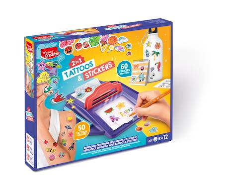 Station créative stickers et tatouages Multi-coloured 1 - vertbaudet enfant 
