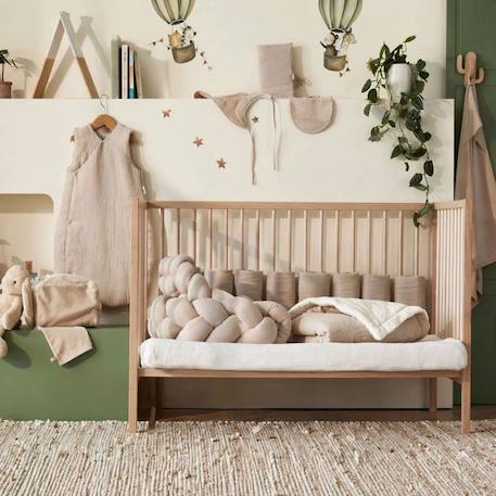 Tresse décorative 3 brins tendance Beige+Écru+Noisette+Rose 3 - vertbaudet enfant 