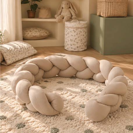 Tresse décorative 3 brins tendance Beige+Écru+Noisette+Rose 2 - vertbaudet enfant 