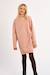 Robe en maille, col roulé Beige+Rose 8 - vertbaudet enfant 