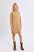 Robe en maille, col roulé Beige+Rose 3 - vertbaudet enfant 