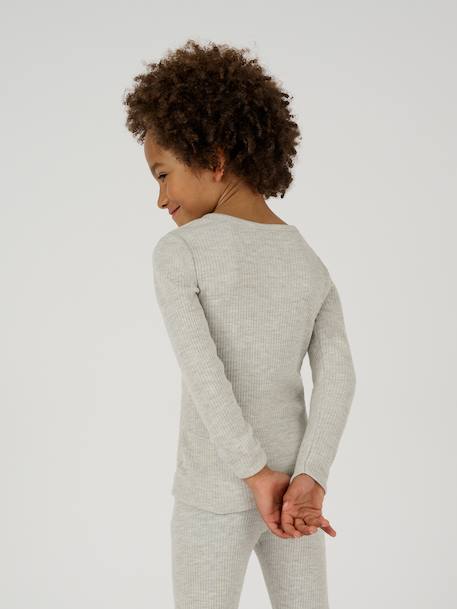 T-shirt thermolactyl côtes molletonnées Blanc pur+Bleu marine+Gris clair 11 - vertbaudet enfant 