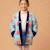 Veste bleu turquoise fille réversible d'inspiration asiatique | kim Bleu turquoise 1 - vertbaudet enfant 