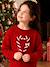 Coffret Noël fille pull jacquard et accessoire écru+rose pâle+rouge 20 - vertbaudet enfant 