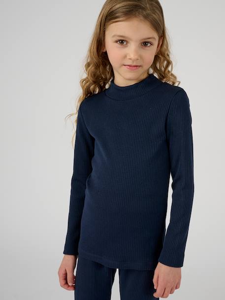 T-shirt thermolactyl côtes molletonnées Blanc+Bleu marine+Gris clair 8 - vertbaudet enfant 