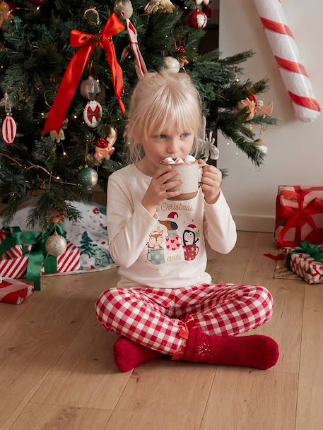 Coffret pyjama fille avec chaussettes écru 2 - vertbaudet enfant 