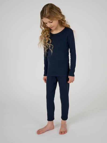 Caleçon thermolactyl côtes molletonnées Blanc+Bleu marine+Gris clair 5 - vertbaudet enfant 