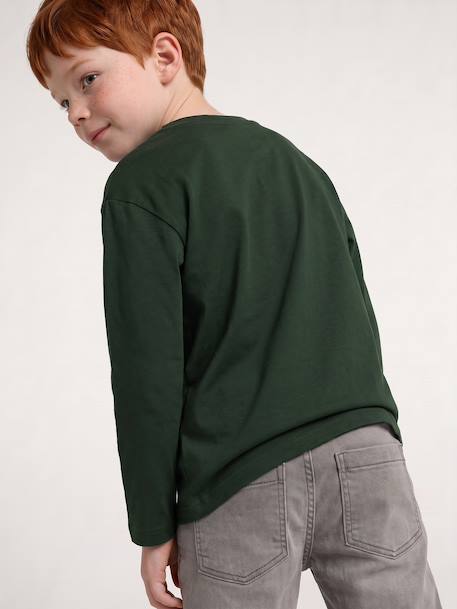 T-shirt manches longues garçon marine+vert 7 - vertbaudet enfant 