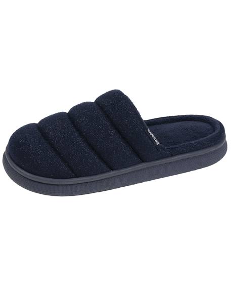 Chaussons mules microvelours semelle bloup extra confort Blush+Gris chiné+Léopard beige+Lilas+Marine 25 - vertbaudet enfant 