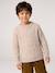 Pull garçon manches longues col rond beige chiné 1 - vertbaudet enfant 