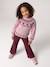 Pull fille manches longues col rond rose pâle+vert sauge 7 - vertbaudet enfant 