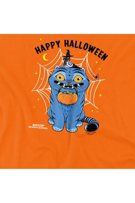T-shirt halloween enfant manches courtes coton motif derpy et sussie Orange 3 - vertbaudet enfant 