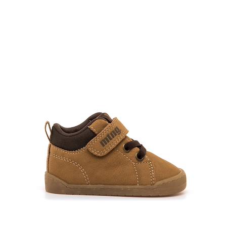 Bottines garçon synthétique fermeture adhésive barefoot Brown 1 - vertbaudet enfant 