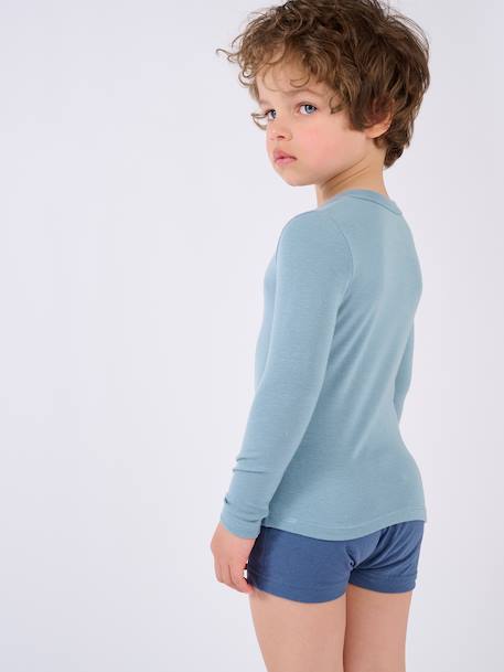 T-shirt thermolactyl sensitive Bleu marine+Bleu poudré+Gris clair+Noir+Rose poudré 7 - vertbaudet enfant 