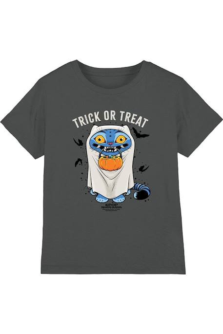 T-shirt halloween motif derpy tigre en coton peigné de qualité supérieure trick or treat Anthracite 1 - vertbaudet enfant 