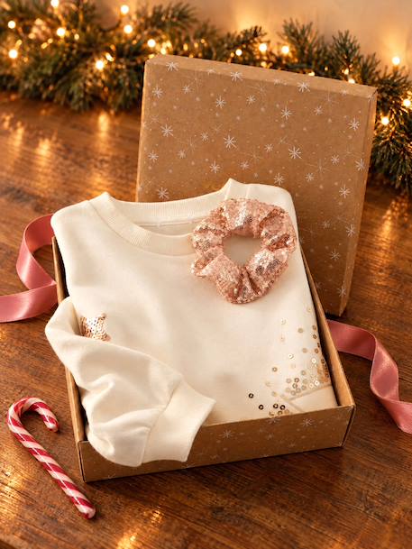 Sweat de Noël enfant fille écru 7 - vertbaudet enfant 