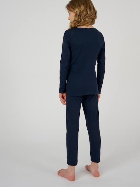 Caleçon thermolactyl côtes molletonnées Blanc+Bleu marine+Gris clair 7 - vertbaudet enfant 