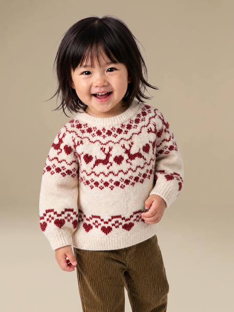 Pull bébé fille manches longues vanille 3 - vertbaudet enfant 